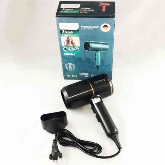 Фен з іонізацією для укладання Rainberg, Малошумний фен для укладання волосся дому та салону PH-30 Івано-Франківськ