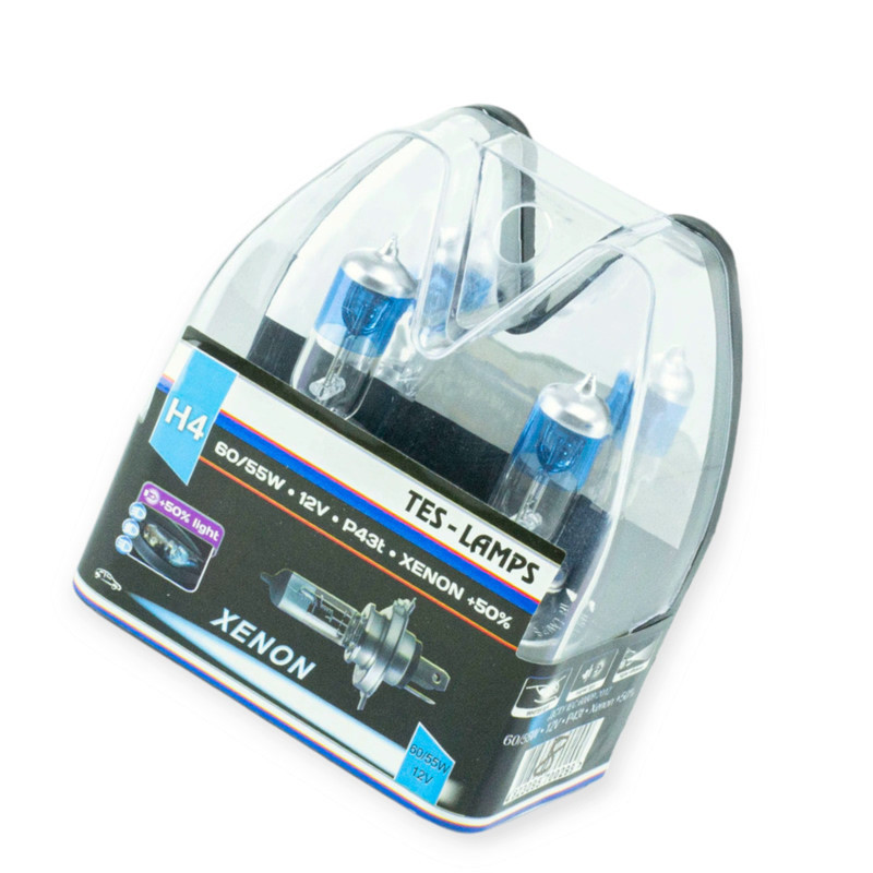 Автолампа 12V 60, 55 (43) Tes-Lamps Xenon 50% (пара) H4 Мукачево - фото 1