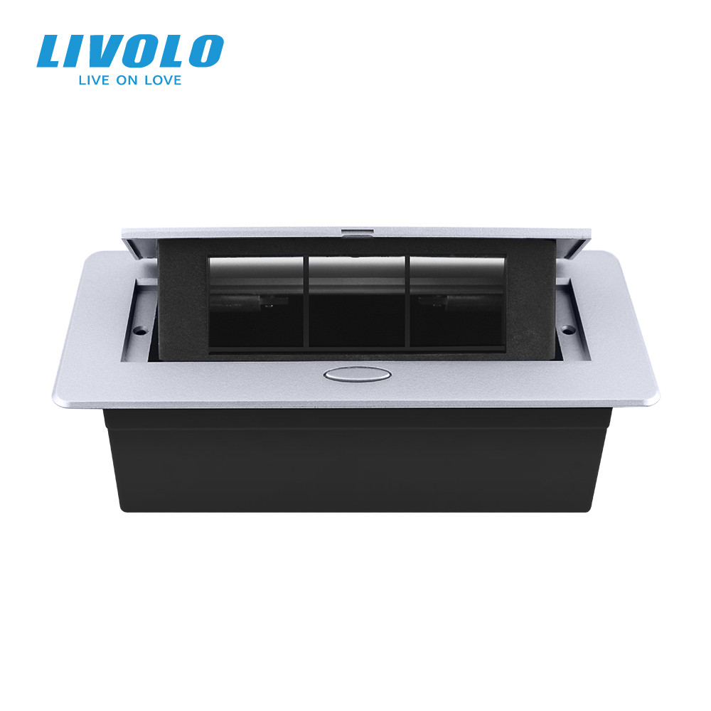 LIVOLO Розетковий люк LIVOLO срібний, вбудований у стільницю, меблевий пустий корпус без розето Коломия - фото 6
