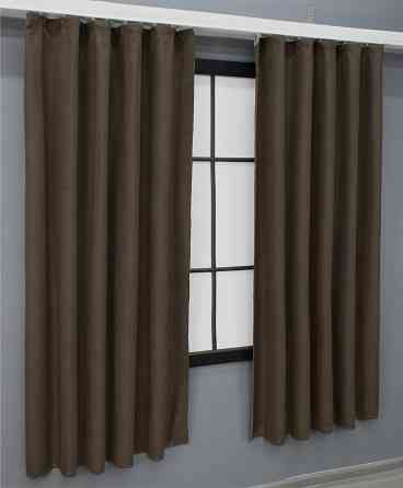 Комплект коротких штор VR-Textil Мікровелюр SPARTA № 1036ш Мокко 130х170 см 2 шт (35-0150) Київ