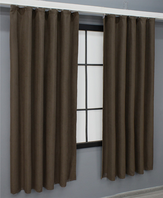 Комплект коротких штор VR-Textil Мікровелюр SPARTA № 1036ш Мокко 130х170 см 2 шт (35-0150) Київ - фото 5