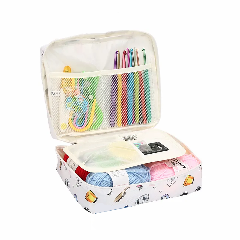 Набор для вязания крючком в косметичке, белого цвета Каменец-Подольский - изображение 3