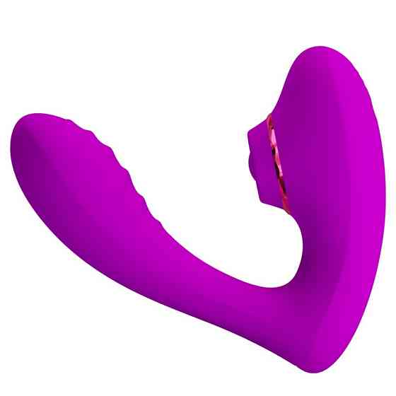 Вибратор с клиторальной пульсацией Pretty Love Nauty, фиолетовый, 14 х 10.9 см Sex Aura Киев