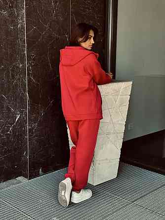 Теплый спортивный костюм женский на змейке Красный 42/44 Харьков