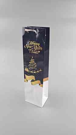 Пакет новогодний  бумажный под  бутылки-009 (12 шт) Харьков