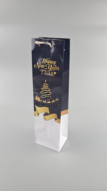Пакет новогодний  бумажный под  бутылки-009 (12 шт) Харьков - изображение 2