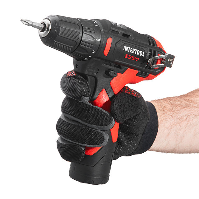 Дриль-шурупокрут акумуляторний, 12 В, 30 Nm, 0-350/0-1300 об/хв, патрон 0,8-10 мм, 2,0 Аг INTERTOOL WT-0310 Киев - изображение 9