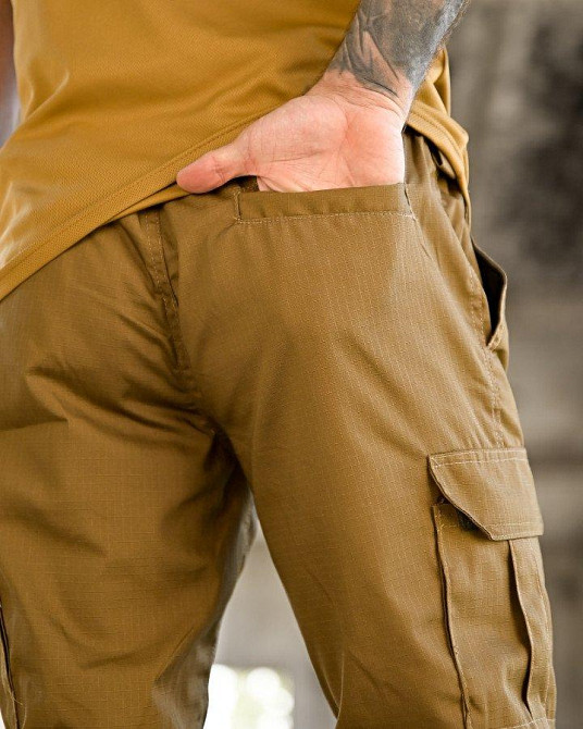 Мужские брюки джоггеры бандит койот лето резинка саржа легкие и прочные Одесса - изображение 14