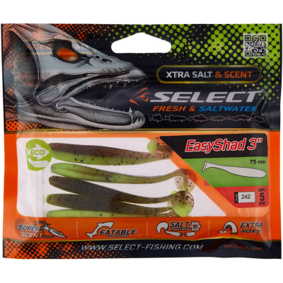 Силикон рыболовный Select Easy Shad 3" 242 (5 шт/уп) (1870.71.30) Винница - изображение 2