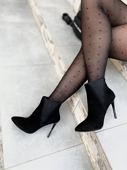 SANTINI Жіночі черевики SANTINI чорні натуральна замша 36р. каблук 11см висота 10см (70543-21) Коломыя - изображение 9