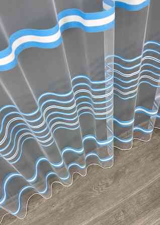 Тюль фатин смуги Колір блакитний з білим 1776т Київ