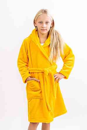 Халат детский, велсофт, желтый Пикачу  топ Крохатушка одяг Киев