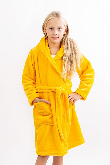 Халат детский, велсофт, желтый Пикачу  топ Крохатушка одяг Киев - изображение 3