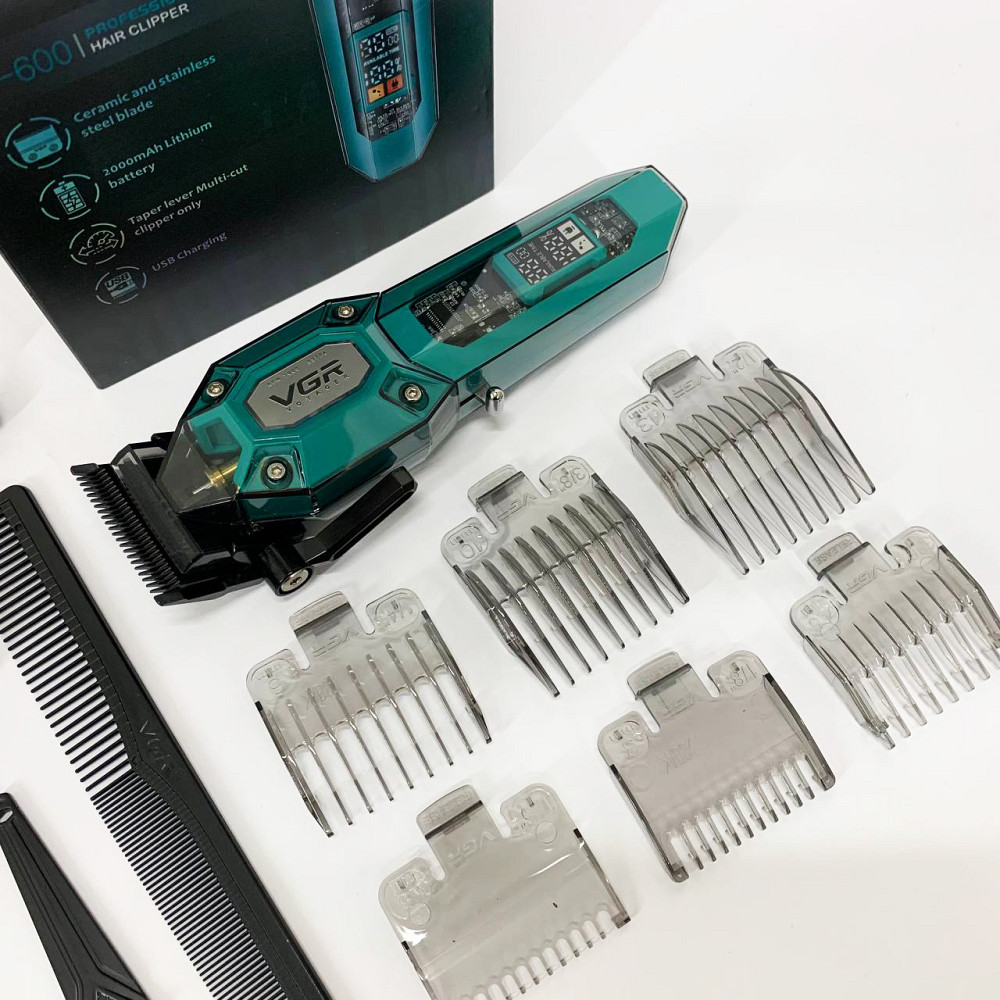 Тример для стрижки акумуляторний професійний VGR V-600, Машинка для стрижки волосся бездротова DO-92 Львів - фото 11