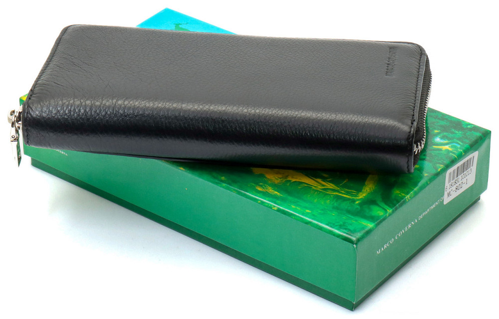 Чорний гаманець-клатч з натуральної шкіри Marco Coverna Київ - фото 3