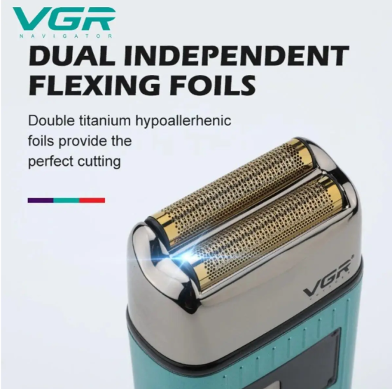 Бритва VGR V357 чоловіча, акумуляторна, водостійка, з триммером і лезвиями з нержавіючої сталі Одеса
