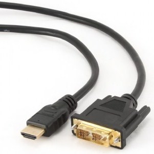 Кабель HDMI - DVI 3м Cablexpert, v1.3, позолоч.конектор (CC-HDMI-DVI-10) (код 42698) Львів - фото 1
