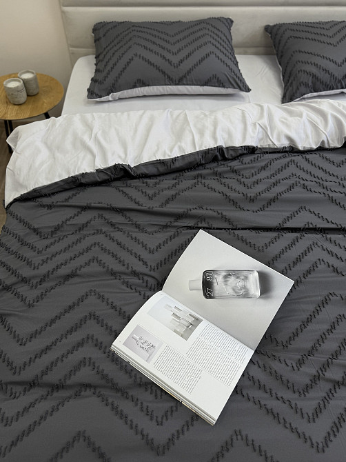 Ecotton Комплект постільної білизни Ecotton Jaquard двоспальний 180х215 см сірий Grey Коломыя - изображение 8