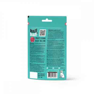 Лакомство для собак Half&Half в форме мясных монеток с говядиной 100 г (4823082431816) Винница