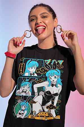 Футболка для хлопчика з аніме принтом Ваіфу Матеріал Аніме Аніме оверсайз (зріст від 165 до 180) Чорний AnimeJ0222m Дніпро