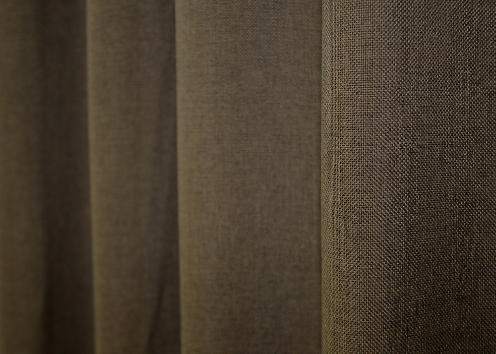 Комплект готових штор VR-Textil Льон Мішковина № 1476ш Коричневий 100х280см 2 шт (31-689) Київ - фото 7