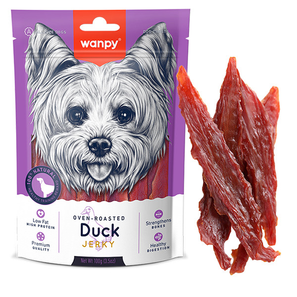 Wanpy Duck Jerky ВАНПІ ФІЛЕ КАЧКИ В’ЯЛЕНЕ ласощі для собак Київ - фото 1