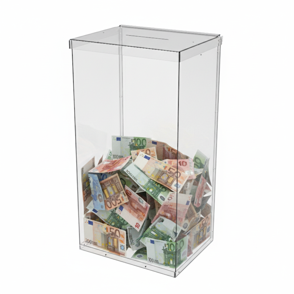 Ящик EKOSTAR без замка для пожертвований и сбора денег 260x200x500. Объем 26 литров Киев - изображение 1