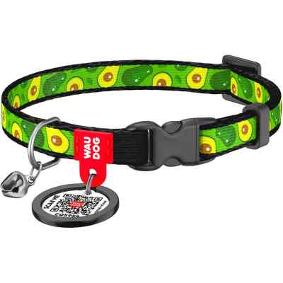 Нашийник для тварин WAUDOG Авокадо з QR паспортом XS 20-30 см (5280) Вінниця