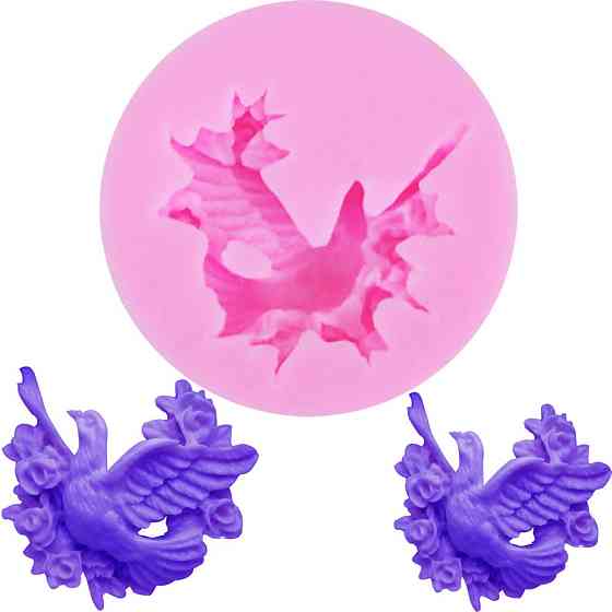 Молд силиконовый Голубь 36 мм розовый Киев