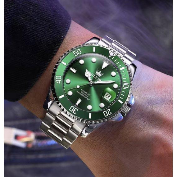 Чоловічий наручний годинник Poedagar Olevs (Сріблястий) Київ - фото 3