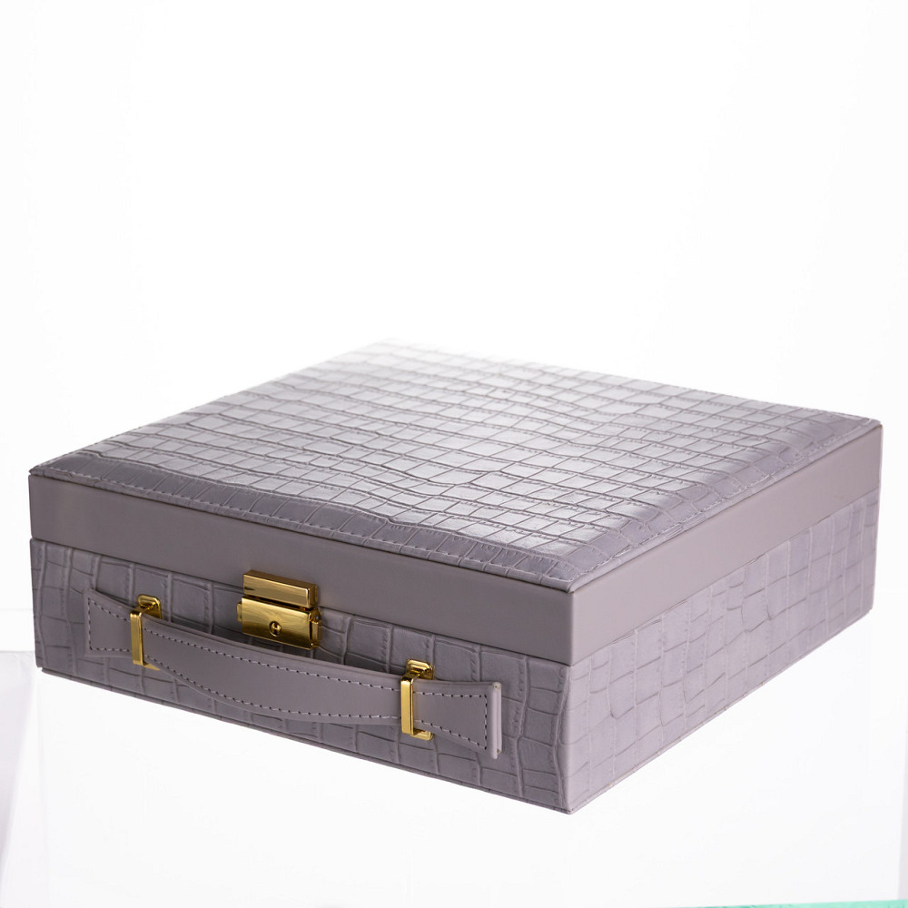 Скринька для прикрас з еко шкіри 2 яруси Сірий HP-5-35G Коломыя - изображение 6