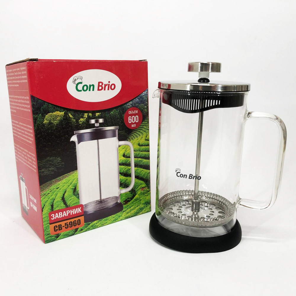 Ручний френч прес для чаю Con, Френч-прес для міцної кави, Френч-прес красивий Домашній SI-84 Івано-Франківськ - фото 7