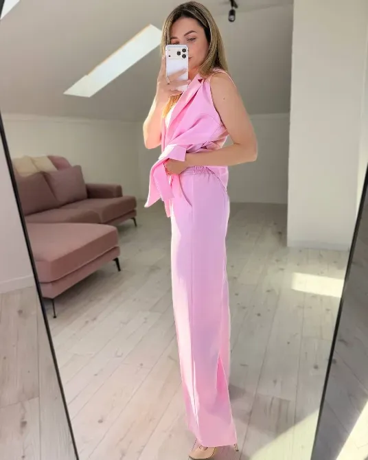 Стильний жіночий костюм із жилетом і штанами Одеса - фото 1