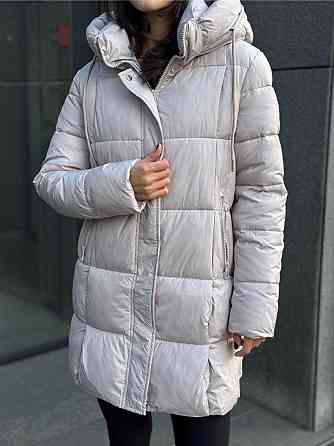 Жіноча тепла стильна куртка плащівка Бежевий, 46 Одеса