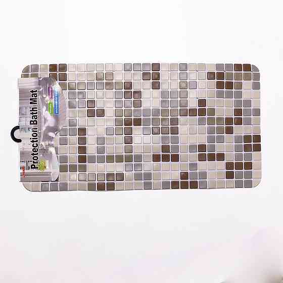 Антискользящий коврик на присосках для ванны и душа 65×35 (см) силиконовый Коричневый HP-42-47BR Киев