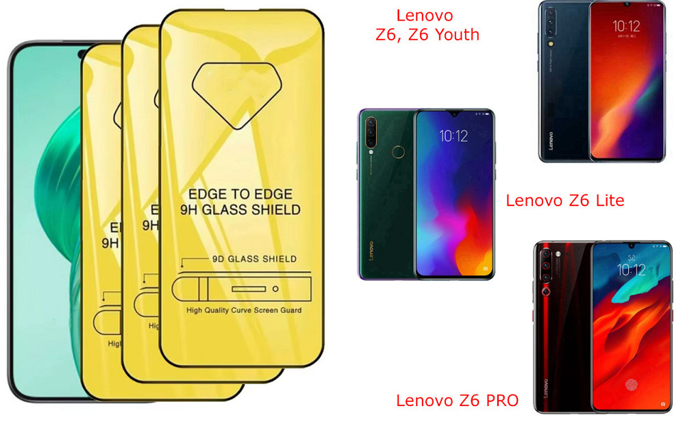 Захисне скло DefenzoGlass для Lenovo Z6, Z6 Lite, Z6 PRO, Z6 Youth – подвійна міцність Київ - фото 1