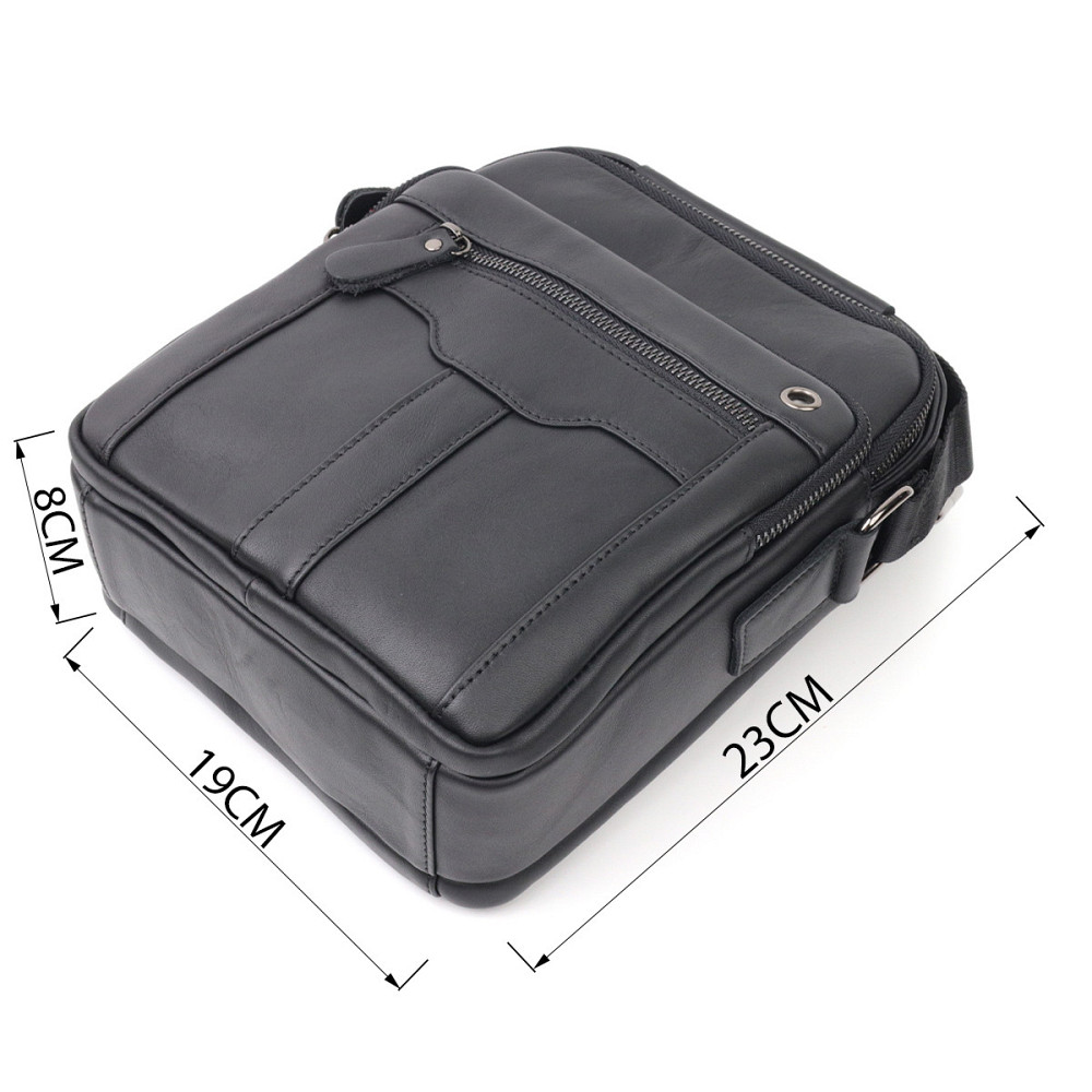 Сумка мужская Vintage 20826 кожаная Черный Киев - изображение 3