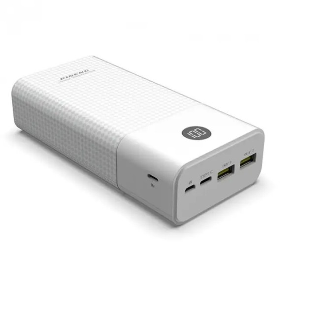 Портативний зовнішній акумулятор Pineng PN-899 30000mAh Power Bank Білий Вінниця - фото 1
