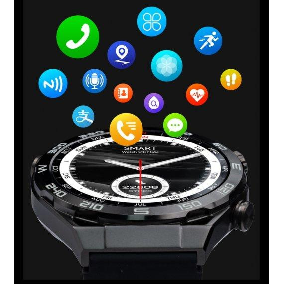 Мужские наручные умные часы Smart Ultramate с GPS (Black) Винница - изображение 11