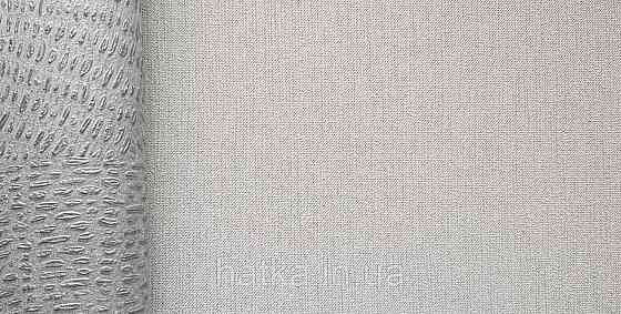 Обои виниловые на флизелиновой основе Rasch Ascona 1.06х10 однотонные структурные тонкая полоска серые Киев