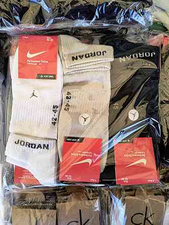 Комплект чоловічих бавовняних шкарпеток середньої висоти (4 штуки) розмір 42-46 Nike Jordan 4 Київ