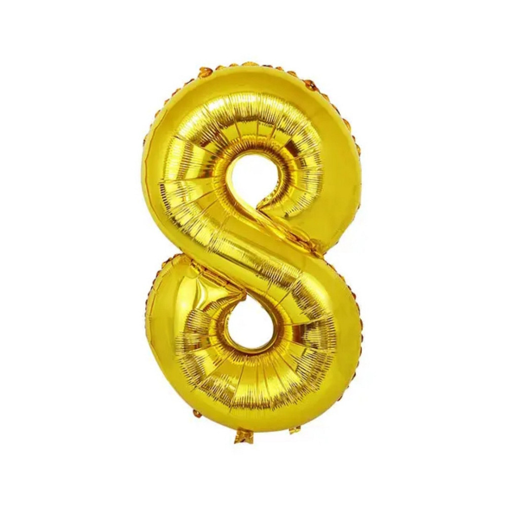 Цифра фольгована 8 золото 76см Киев - изображение 1