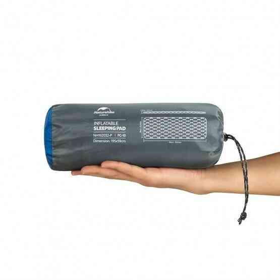 Матрац туристичний надувний одномісний Naturehike FC-10 NH19Z032-P 195x59x6.5 см, блакитний для кемпінгу Киев