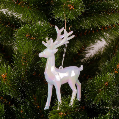 Прикраса декоративна Chomik Олень, пластик, білий, 9х15 см (5900779895928) Вінниця - фото 6