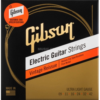 Струни для гітари Gibson SEG-HVR9 Vintage Reissue Ultra-Light (09-42) (230469) Вінниця - фото 1