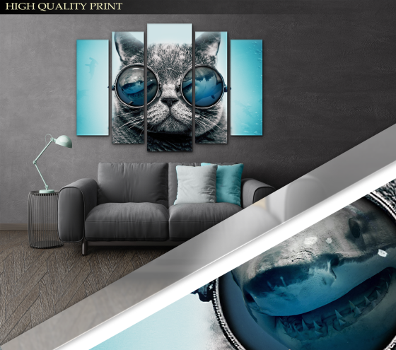 Модульна картина Кіт Art-269_5 ( 80х118см ) Київ