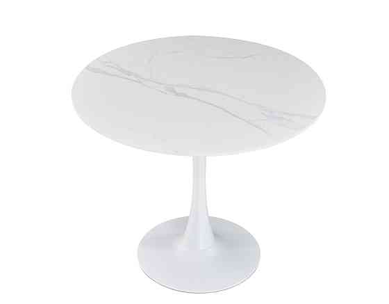 Стіл Опал (D=80), білий/кераміка білий Днепр