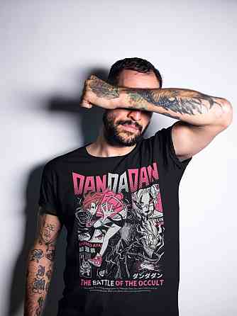 Футболка для хлопчика з аніме принтом Аніме Дандадан Окарун Джапанесе оверсайз (зріст від 165 до 180) Чорний AnimeJ0265m Дніпро