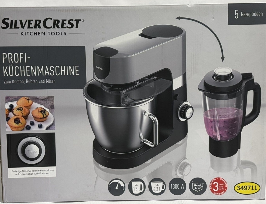 Кухонний комбайн із блендером SilverCrest SKMP 1300 D3 2в1 (6.3 л.) Киев - изображение 6