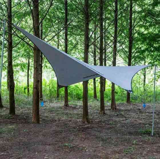 Тент для кемпінгу Naturehike Rhombus NH19TM003, 150D / Silver Coated, 402*268 см, сірий Київ